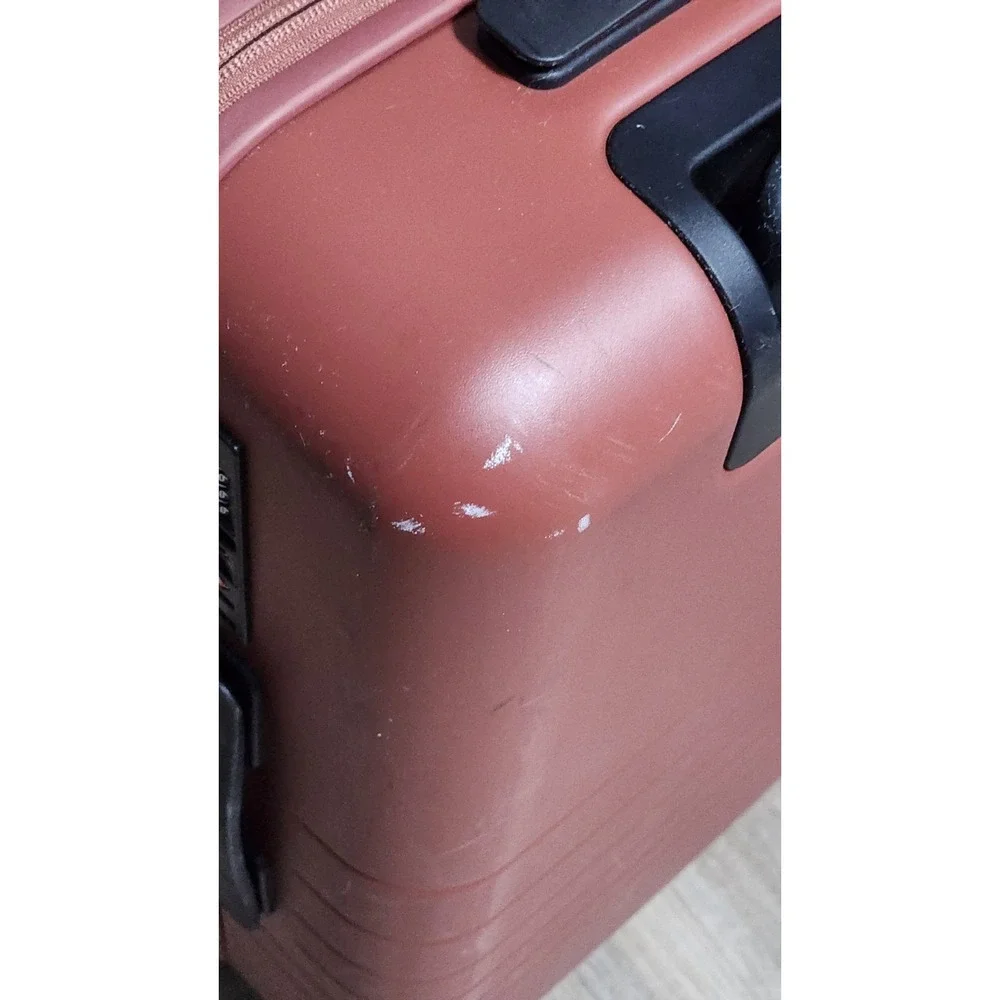 $275 Monos Carry-On Travel Luggage Hardcase - Terracotta Size 22 X 14 X 9